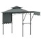 13 x 5 Feet Dual Side Awnings Grill Gazebo with 2 Shelves Adjustable Shadow and Metal Frame